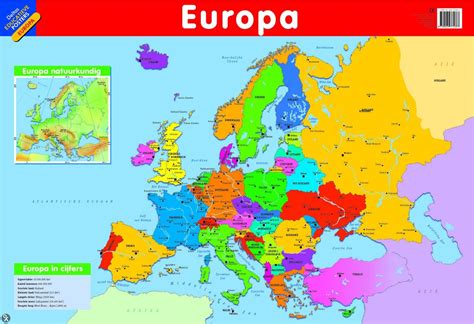 de kaart van europa met hoofdsteden kaart