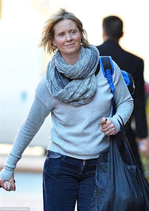 cynthia nixon takes her adorable son max for a walk in new york city