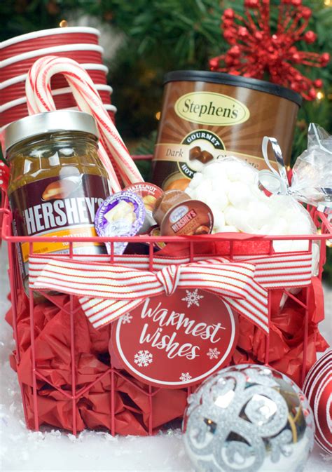 hot chocolate gift basket  christmas fun squared