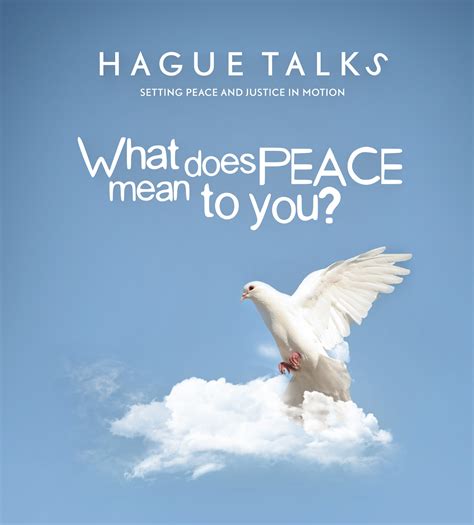 peace  peace lets kickstart peace  hague talks