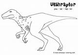 Utahraptor Raptor Dinosaur sketch template