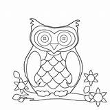 Owl Coloring Pages Kids Print Cartoon sketch template