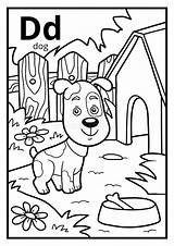 Alfabet Boek Hond Brief Kleurloos Kleurend Children Colorless Illustratie sketch template