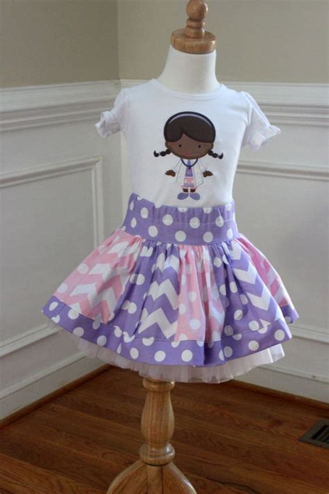 mcstuffins outfit birthday outfit girl skirt purple pink etsy