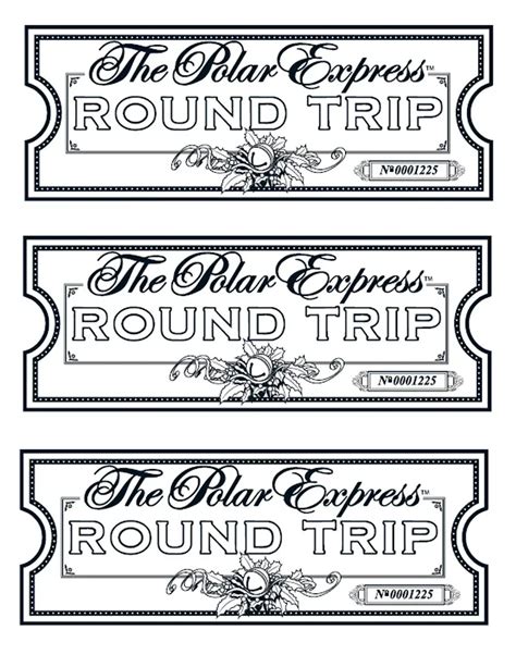 polar express ticket printables