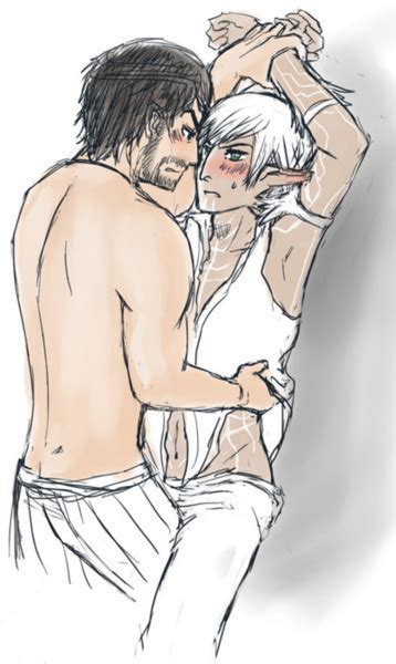 rule 34 color dragon age 2 elf fenris gay hawke male male only multiple males tagme yaoi 775288