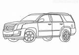 Cadillac Escalade sketch template