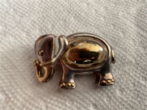 vintage sterling silver signed 3d huge elephant pin brooch ebay