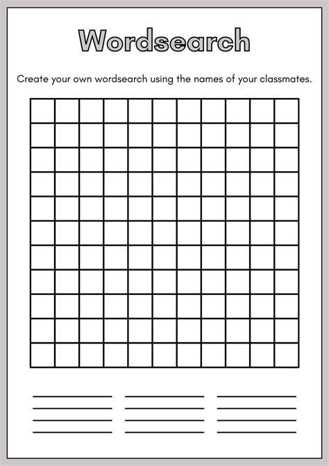printable word search worksheet templates canva