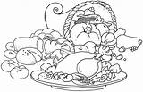 Food Coloring Pages Printable Thanksgiving Kids Getcoloringpages Clip sketch template