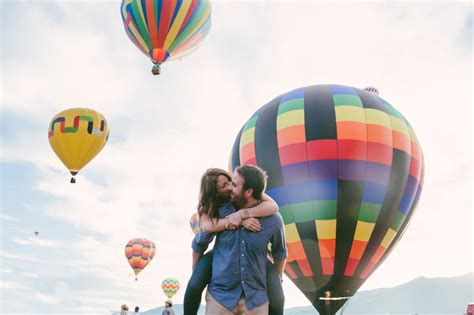 Hot Air Balloon Engagement Pictures Popsugar Love And Sex