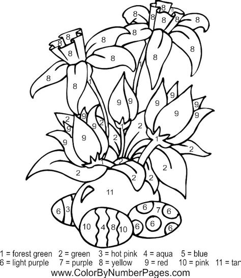 easter color  number pages easter coloring pages easter colors