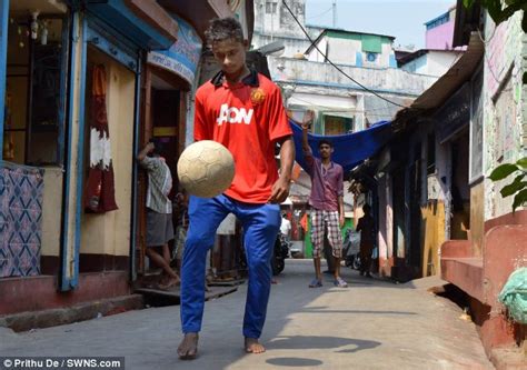 he shoots he scores kolkata teen rajib gets set to train with manchester united daily mail
