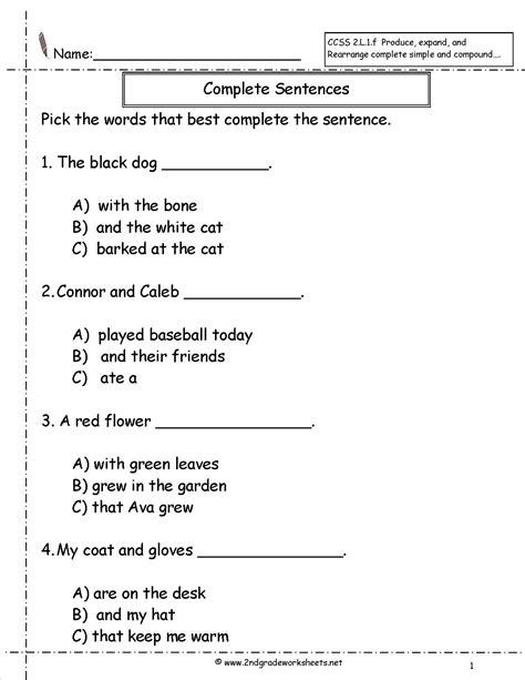 statement sentences worksheets worksheetocom
