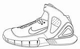 Coloring Pages Lebron Kobe Shoe Shoes Bryant James Basketball Nike Color Sneaker Template Drawing Printable Getcolorings Getdrawings Sneakertalk Yuku sketch template