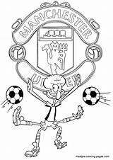 Coloring Pages Soccer United Manchester Squidward Printable Maatjes Logo Playing Football Browser Window Print Club sketch template
