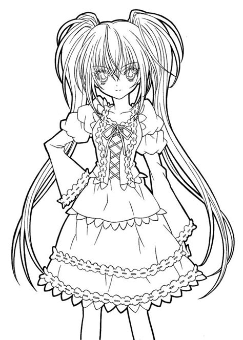 anime coloring pages  girl fsh