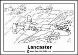 Lancaster Colouring War Bomber Pages Coloring Printable Kids Avro Aircraft Bombers sketch template