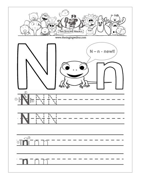 letter nn worksheets alphabetworksheetsfreecom