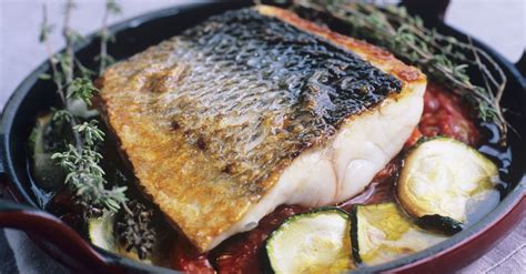 Mediterranean Style Sea Bass Fillet Recipe Eat Smarter Usa