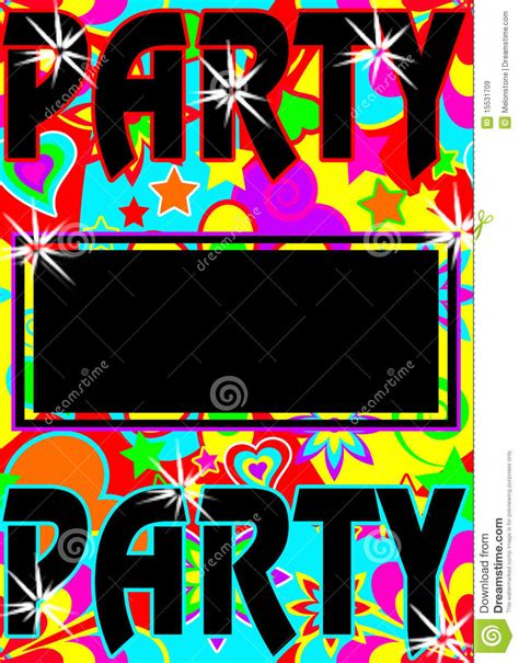 colorful party invite royalty  stock images image