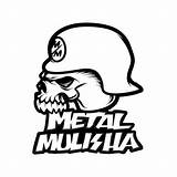 Metal Mulisha Logo Skull Decal sketch template