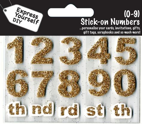 Numbers 0 9 Gold Diy Greeting Card Toppers Anniversary Cards