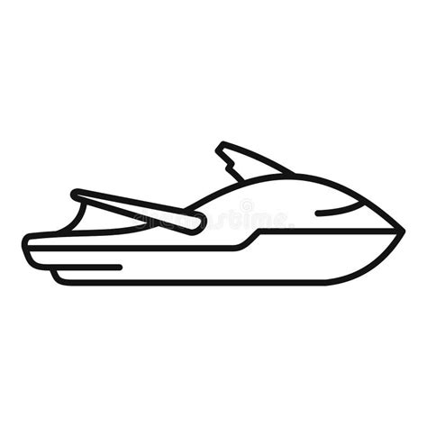 sport jet ski icon outline style stock vector illustration  bike