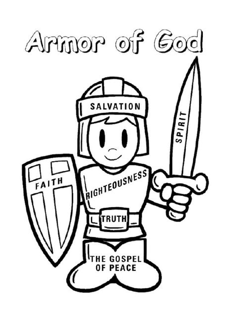 armor  god coloring page  printable coloring pages  kids