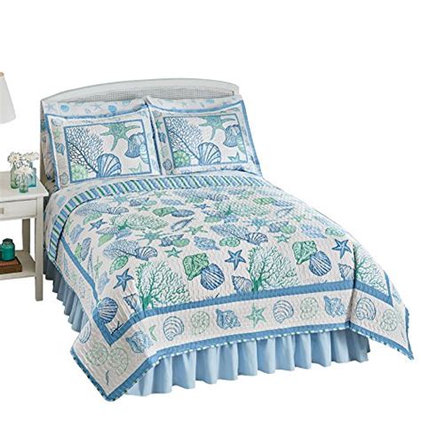 ocean inspired coastal seashell sheet set includes flat  fitted