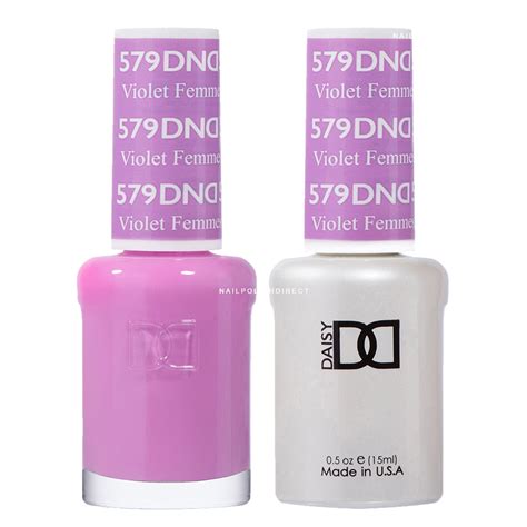 Dnd Duo Gel And Nail Polish Set Violet Femmes 579 2x15ml