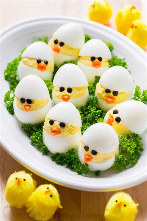 easter egg recipe deviled egg chicks natashaskitchencom