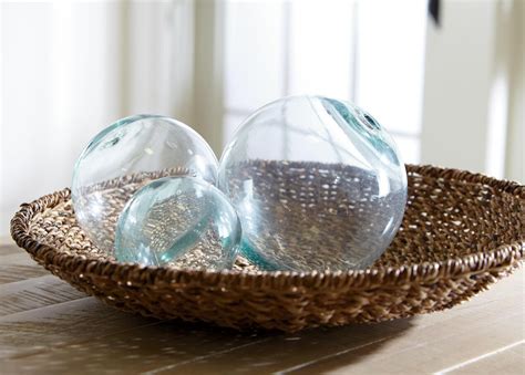 recycled glass balls decorative objects ethan allen