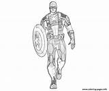 Coloring America Captain Pages Superhero Printable sketch template