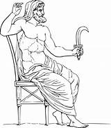 Greek Cronus God Drawing Mythology Clipart Zeus Clip Titan Sitting Chair Drawings Paintingvalley sketch template