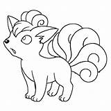Pokemon Vulpix Coloring Pages Color Getcolorings Printable sketch template