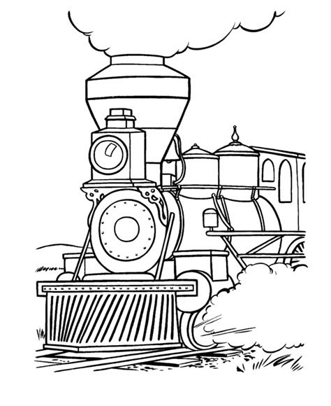 train  railroad coloring pages steam locomotive coloring