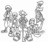 Kingdom Hearts Coloring Pages Heart Mikey King Super Team sketch template
