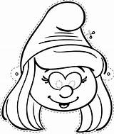 Smurf Coloring Mask Smurfette Pages Smurfs Cartoon Choose Board Wecoloringpage Colouring Drawing sketch template