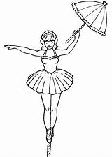 Tightrope Circo Cirque Chapiteau Danseuse Bailarinas Jacky Regenschirm Leistung sketch template