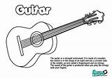 Coloring Instruments Pages Guitar String Musica Instrument Guitarra Drawing Instrumentos Recursos Educativos Resources Educational Music Musical Para Pintas Colorear Kids sketch template