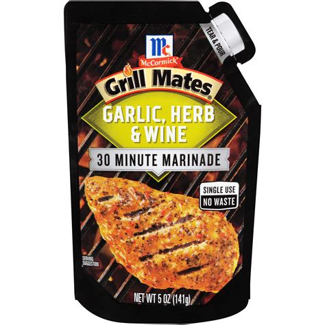 mccormick grill mates garlic herb wine  minute marinade  oz walmartcom