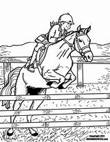 Coloring Jumping Horses sketch template