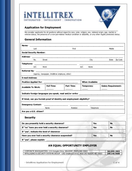 24 Generic Application For Employment Free To Edit Download And Print
