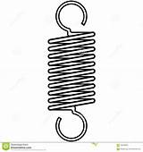 Coil Drawing Clipart Clipartmag Spring sketch template