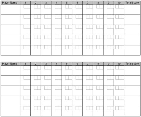 printable bowling score sheets pictures projects   bowling