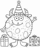 Monster Coloring Pages Birthday Google Monsters Stamps Digi Happy Cute Party Katehadfielddesigns Suche Da Fall Festa Choose Board Discover sketch template