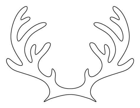 printable reindeer antlers template