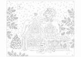 Santa Claus House Coloring Pages His Adults Snowman Deliver Ready Gifts Beautiful Christmas sketch template
