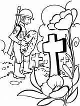 Anzac Poppy Remembrance Veterans Sacrifice Honour Tomb Preschool Bestcoloringpages Pinclipart sketch template